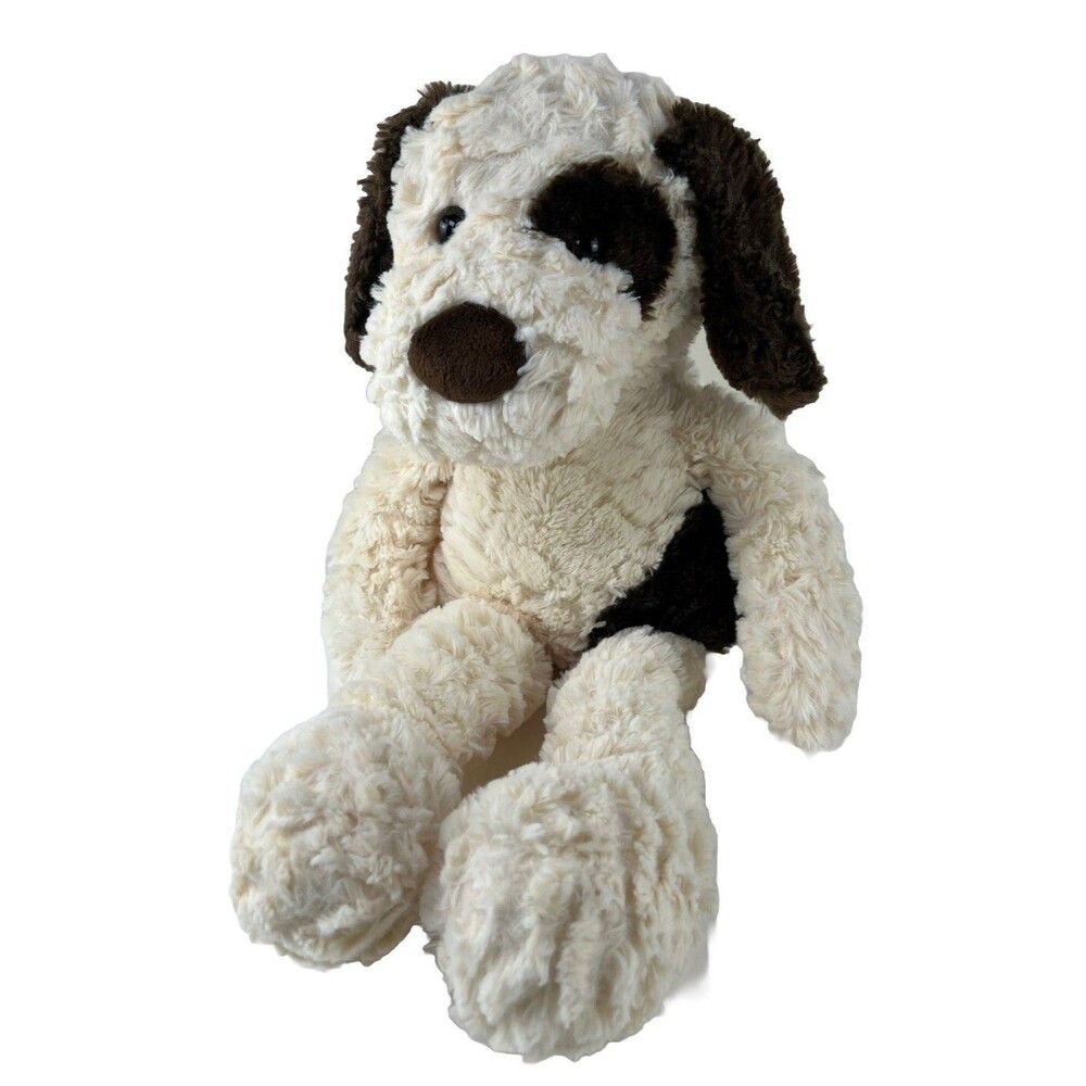 21" MTY International Cream Brown Ears Spotted Puppy Dog Plush Stuffed Animal
